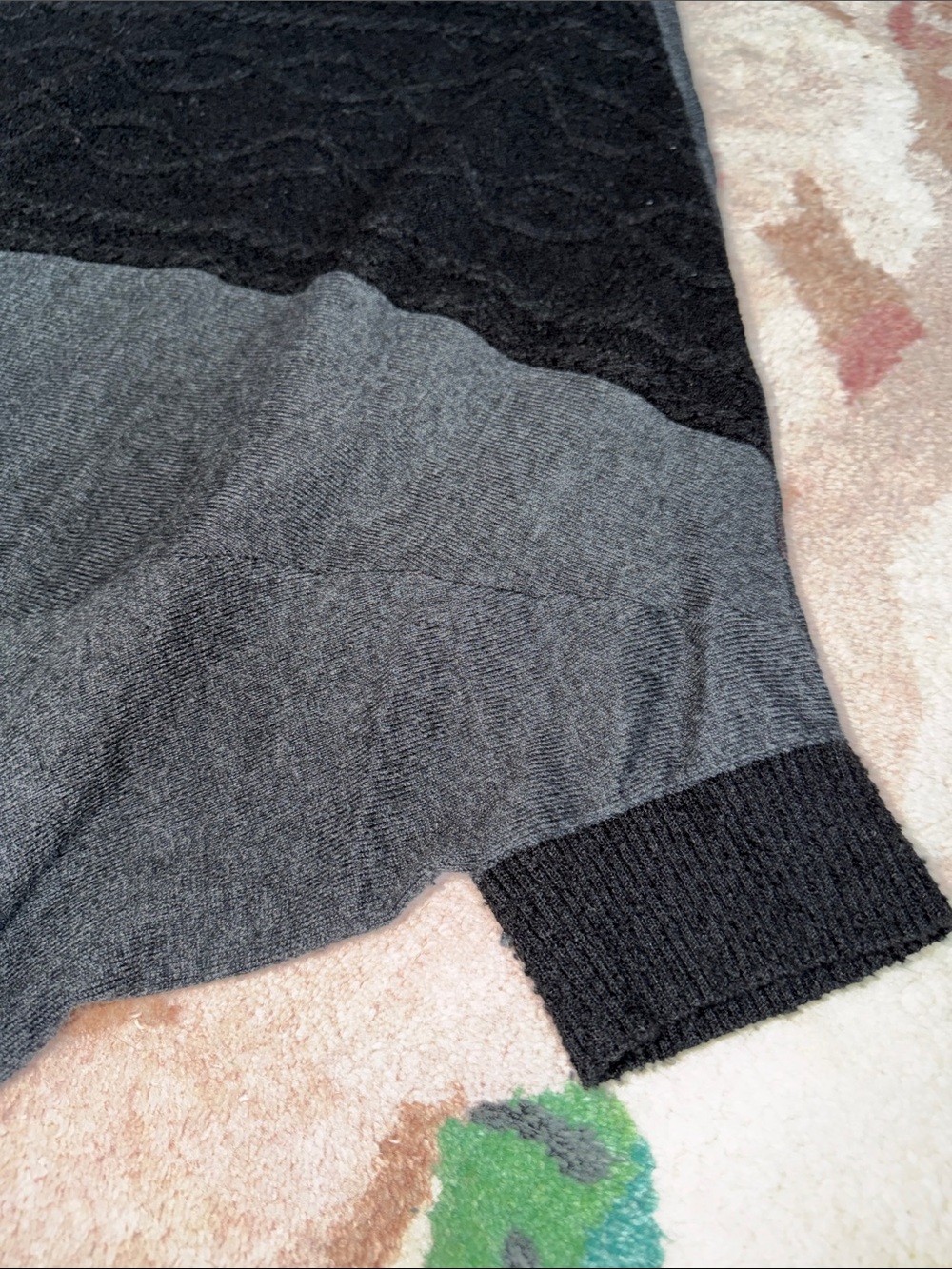 Simply Vera Vera Wang Charcoal Knit Batwing Sweater Top - Picture 4 of 7